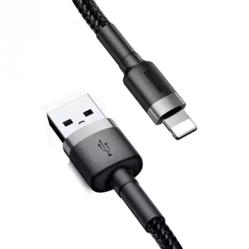 Baseus Cafule CALKLF-AG1 USB-A-naar-Lightning-kabel, 2,4 A, 0,5 m, zwart/grijs