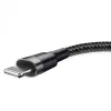 Baseus Cafule CALKLF-AG1 USB-A-naar-Lightning-kabel, 2,4 A, 0,5 m, zwart/grijs