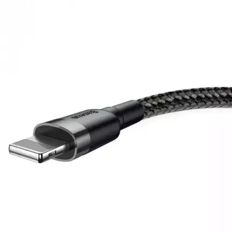Baseus Cafule CALKLF-AG1 USB-A-naar-Lightning-kabel, 2,4 A, 0,5 m, zwart/grijs