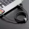 Baseus Cafule CALKLF-AG1 USB-A-naar-Lightning-kabel, 2,4 A, 0,5 m, zwart/grijs