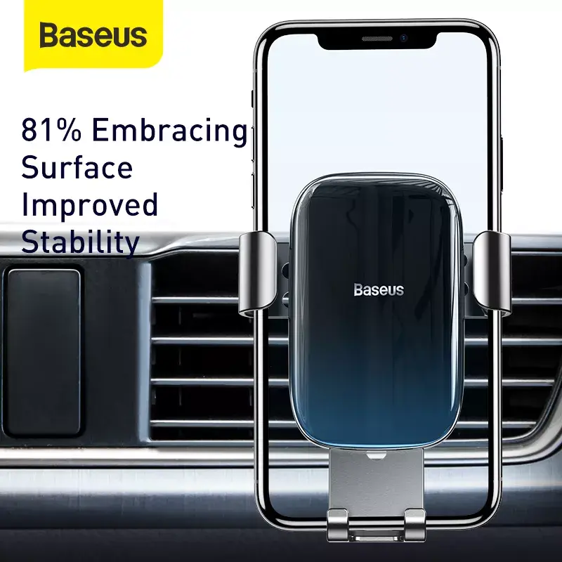Passieve houder Baseus Glaze Gravity mobiele telefoon zwart
