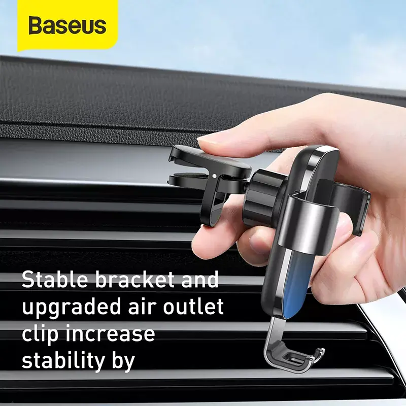 Passieve houder Baseus Glaze Gravity mobiele telefoon zwart