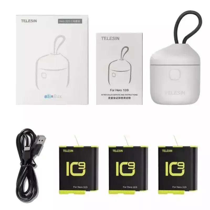Batterijlader TELESIN Allin BOX voor actiesportcamera