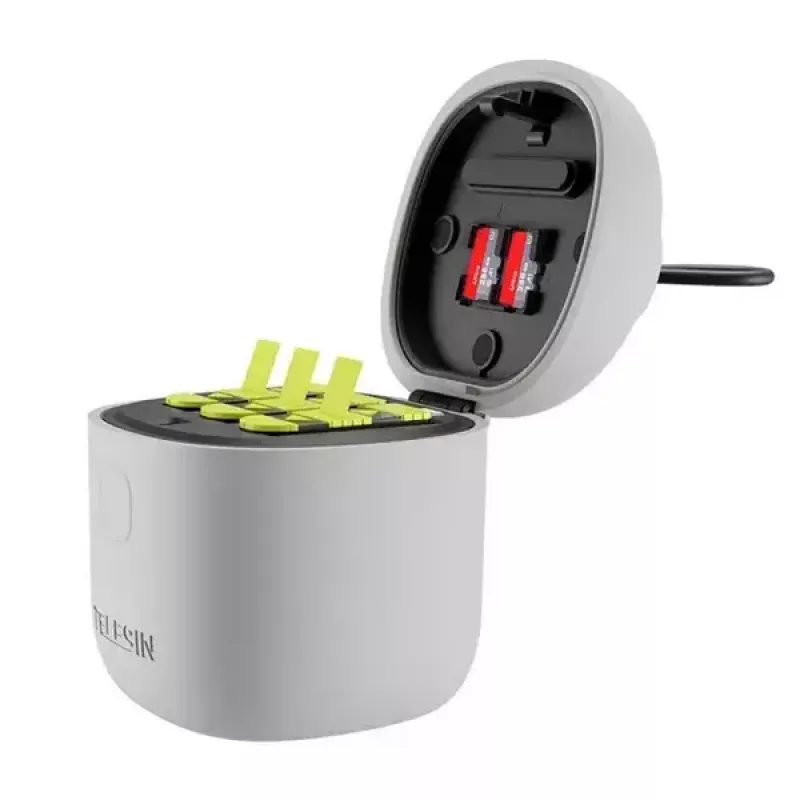Batterijlader TELESIN Allin BOX voor actiesportcamera