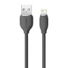 USB 2.0 datakabel Baseus Jelly Lightning naar USB-A 1,2 m, zwart