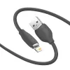 USB 2.0 datakabel Baseus Jelly Lightning naar USB-A 1,2 m, zwart