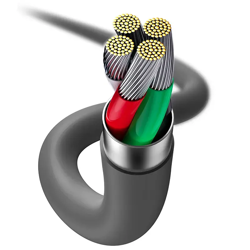 USB 2.0 datakabel Baseus Jelly Lightning naar USB-A 1,2 m, zwart