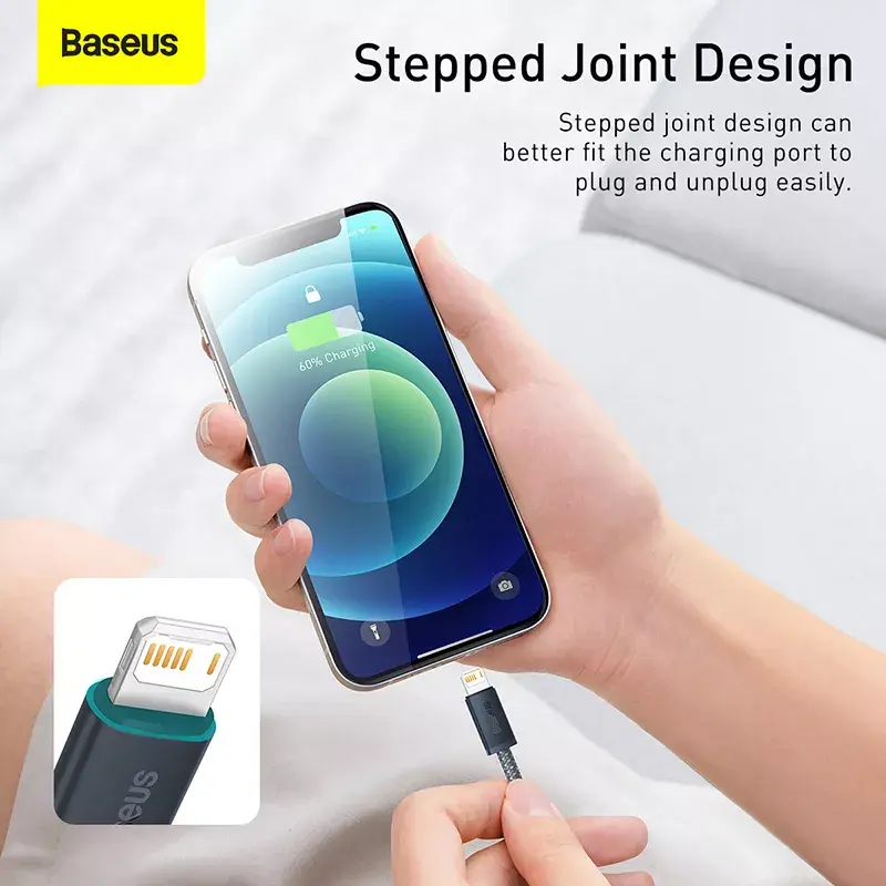 Baseus Dynamic 2m grijs Lightning naar USB-A kabel