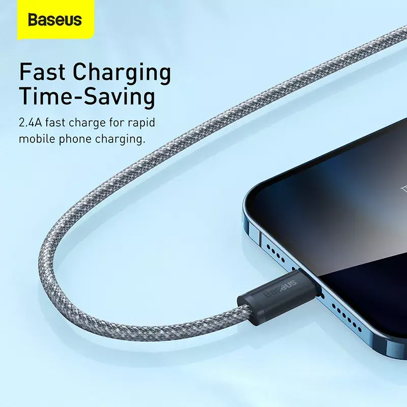 Baseus Dynamic 2m grijs Lightning naar USB-A kabel