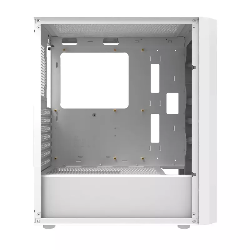 Darkflash DK351 computerbehuizing, wit, met 4 RGB-ventilatoren