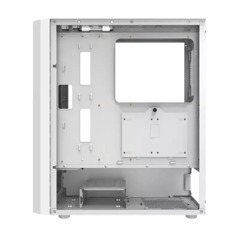 Darkflash DK351 computerbehuizing, wit, met 4 RGB-ventilatoren