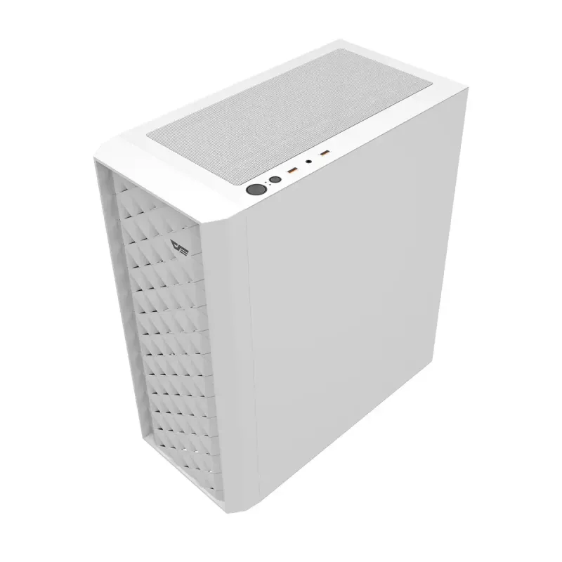 Darkflash DK351 computerbehuizing, wit, met 4 RGB-ventilatoren