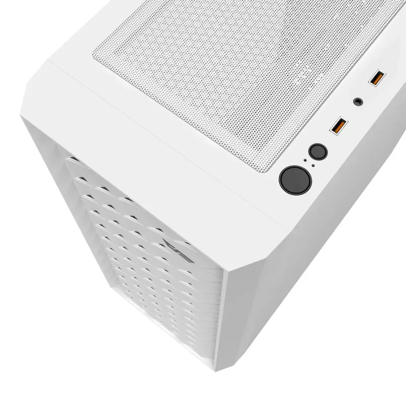 Darkflash DK351 computerbehuizing, wit, met 4 RGB-ventilatoren