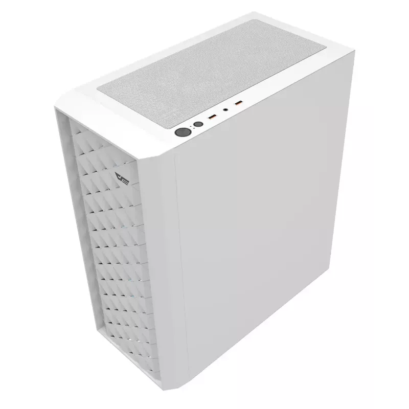 Darkflash DK351 computerbehuizing, wit, met 4 RGB-ventilatoren
