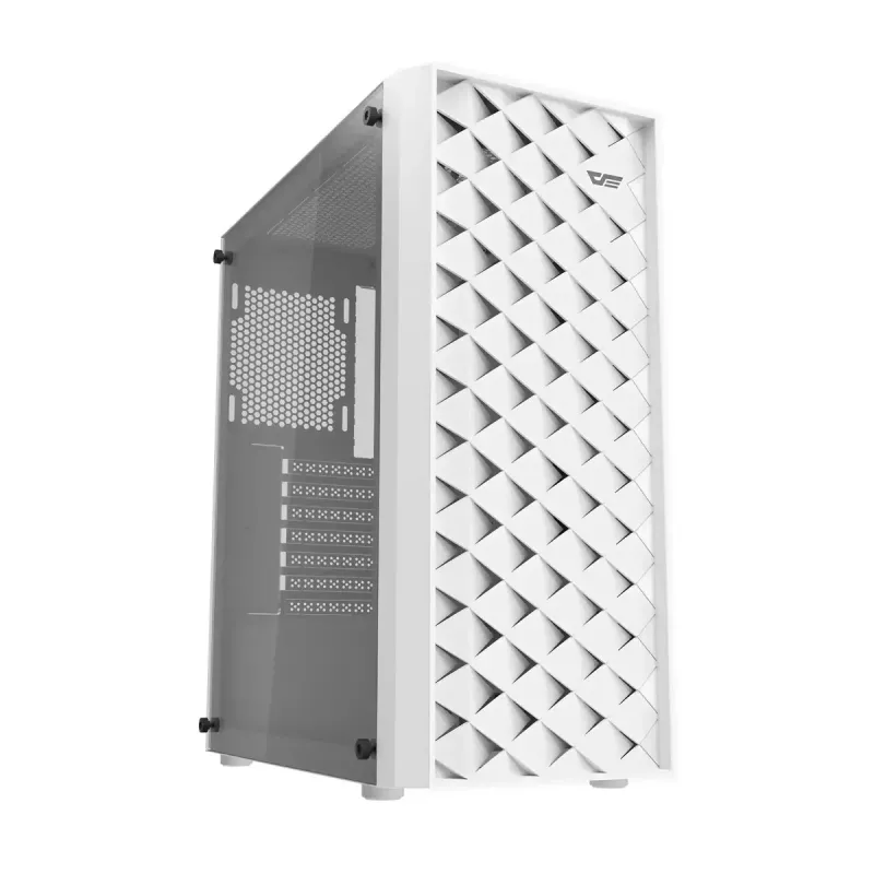 Darkflash DK351 computerbehuizing, wit, met 4 RGB-ventilatoren