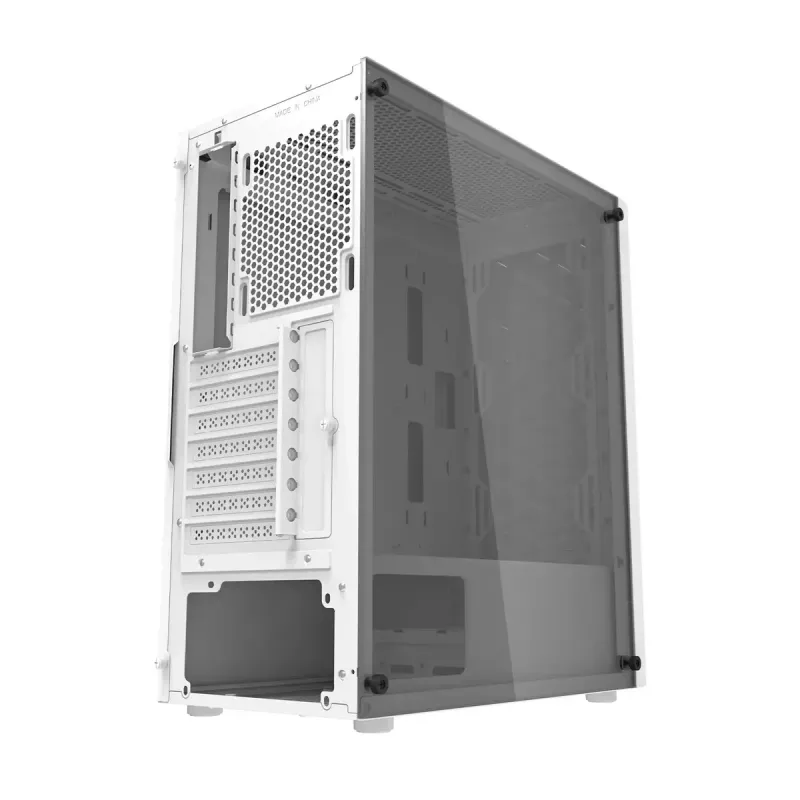 Darkflash DK351 computerbehuizing, wit, met 4 RGB-ventilatoren