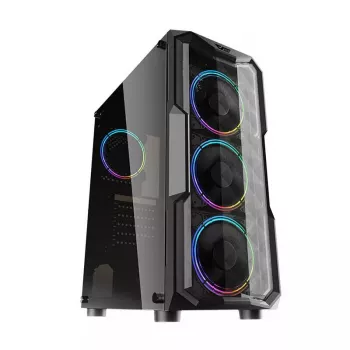 Darkflash Aquarius Acrylic ATX computerbehuizing zwart