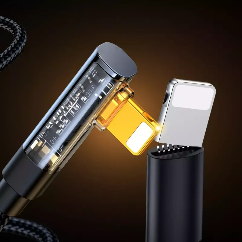 USB-A naar Lightning haakse kabel Joyroom S-UL012A6 1,2 m, zwart