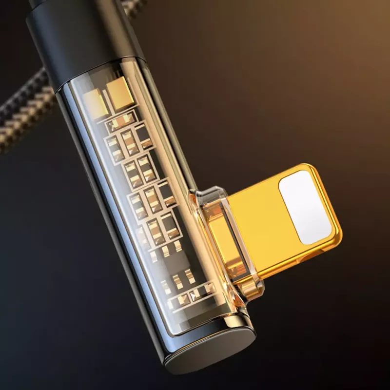 USB-A naar Lightning haakse kabel Joyroom S-UL012A6 1,2 m, zwart