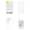 Baseus Magnetic Crystal Clear telefoonhoes voor iPhone 13, transparant, met gehard glas screenprotector