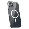 Baseus Magnetic Crystal Clear telefoonhoes voor iPhone 13, transparant, met gehard glas screenprotector