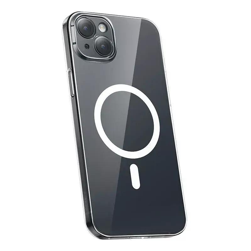 Baseus Magnetic Crystal Clear telefoonhoes voor iPhone 13, transparant, met gehard glas screenprotector
