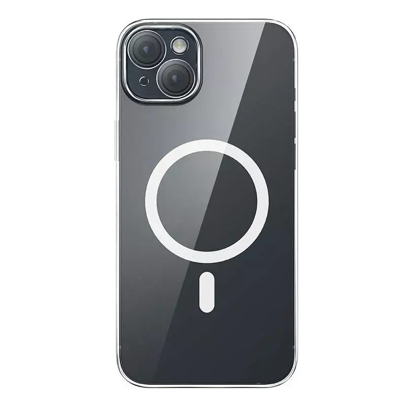 Baseus Magnetic Crystal Clear telefoonhoes voor iPhone 13, transparant, met gehard glas screenprotector