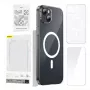 Baseus Magnetic Crystal Clear telefoonhoes voor iPhone 13, transparant, met gehard glas screenprotector