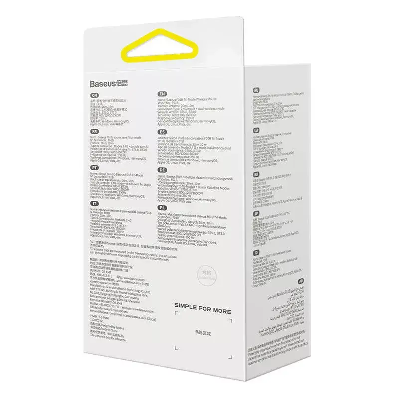 Draadloze muis Baseus F01B 2,4 GHz Bluetooth