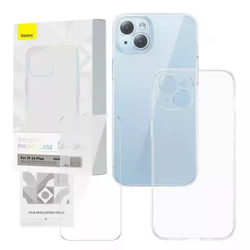 Beschermhoes transparant met gehard glas van Baseus voor iPhone 14 Plus (P60112202201-02)