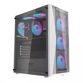 Darkflash DK352 Plus computerbehuizing ATX zwart en wit