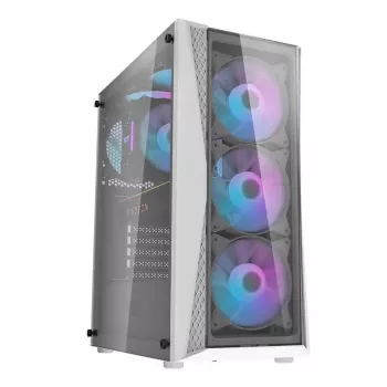 Darkflash DK352 Plus computerbehuizing ATX zwart en wit