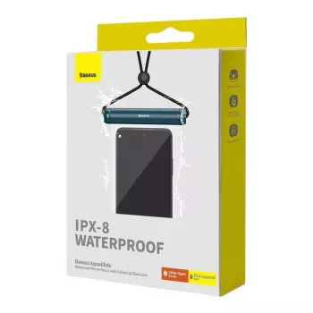 Waterdicht hoesje Baseus AquaGlide cilindrische schuifsluiting — blauw