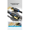 Ethernet-patchkabel Vention Cat.8 S/FTP 1 m zwart RJ-45 goud gecoat