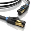 Ethernet-patchkabel Vention Cat.8 S/FTP 1 m zwart RJ-45 goud gecoat