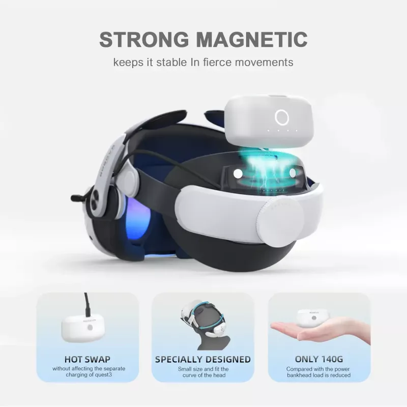 Hoofdband met accupack BOBOVR M3 Pro voor Oculus Quest 3