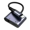 2-in-1 audioadapter Joyroom SY-L01 Lightning naar 3,5 mm + Lightning, zwart