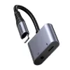 2-in-1 audioadapter Joyroom SY-L01 Lightning naar 3,5 mm + Lightning, zwart