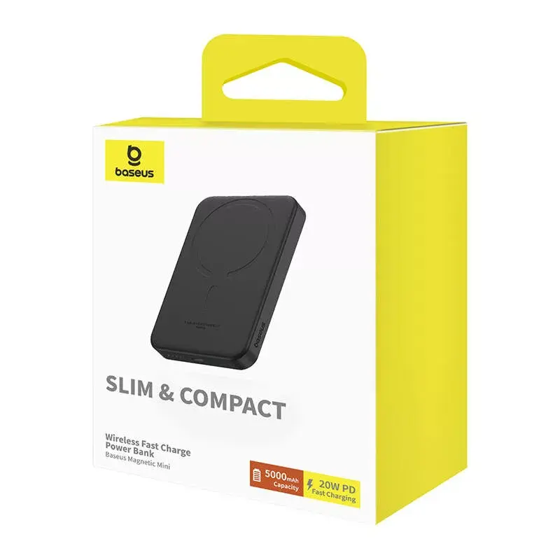 Magnetische mini-powerbank Baseus 5000mAh 20W (zwart)