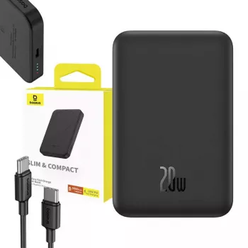Magnetische mini-powerbank Baseus 5000mAh 20W (zwart)