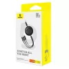 USB 3-in-1 kabel Baseus Free2Draw (USB-A naar Micro USB + Lightning + USB-C), 100 W, 1,1 m, zwart