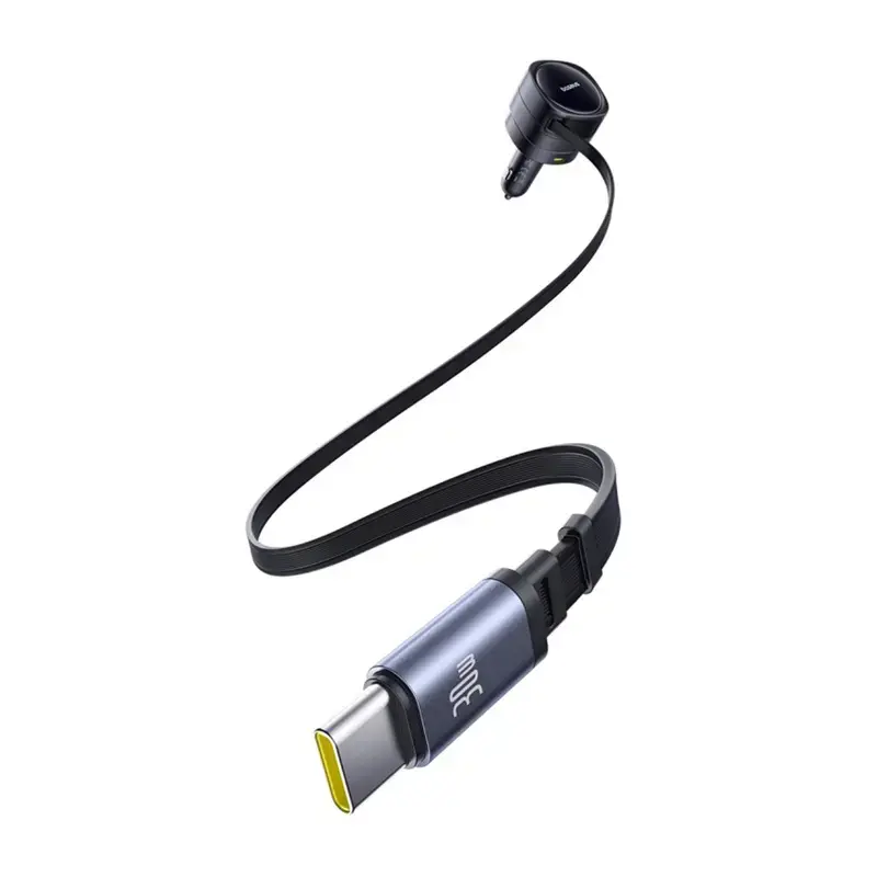 Autolader Baseus Enjoyment Max 90W met USB-C- en USB-A-aansluitingen