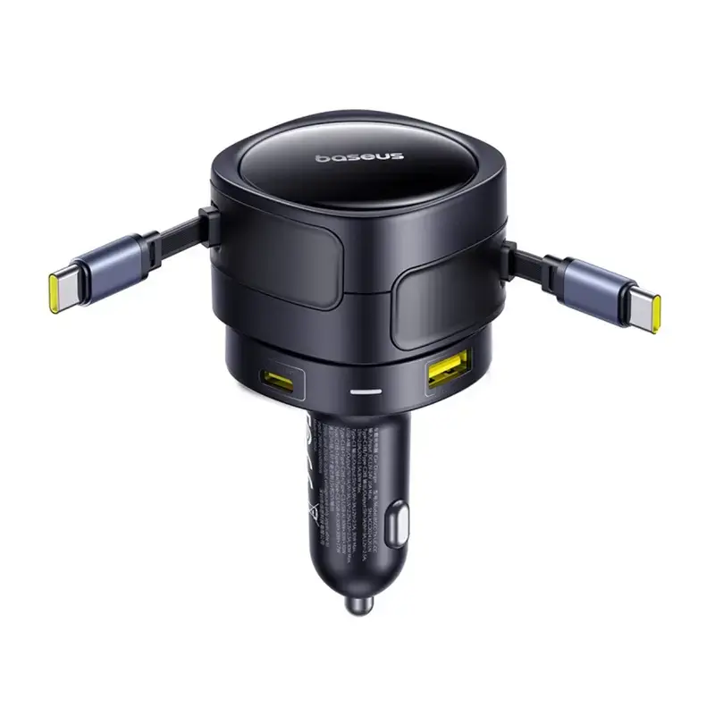 Autolader Baseus Enjoyment Max 90W met USB-C- en USB-A-aansluitingen