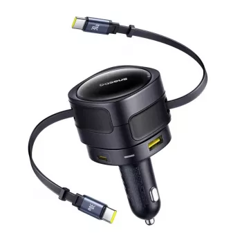 Autolader Baseus Enjoyment Max 90W met USB-C- en USB-A-aansluitingen