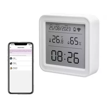 Temperatuur- en vochtigheidssensor Gosund ST17 Zigbee met lcd-display