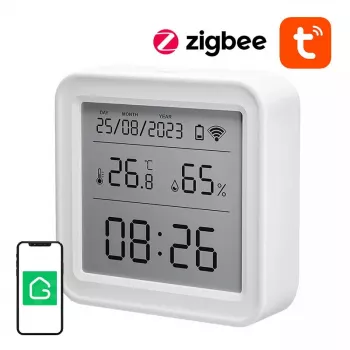 Temperatuur- en vochtigheidssensor Gosund ST17 Zigbee met lcd-display