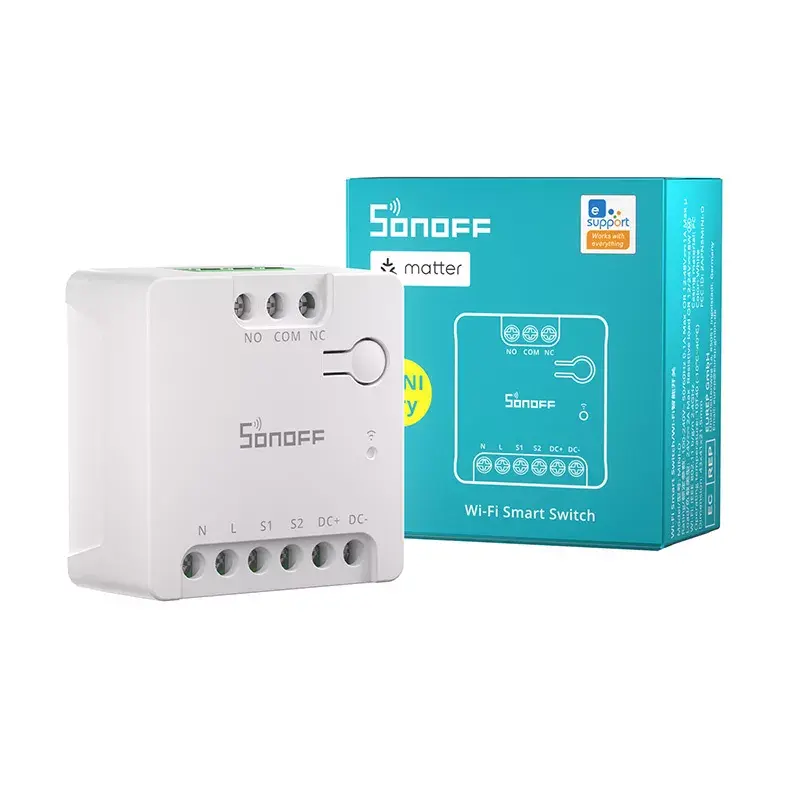 Slimme wlan-schakelaar Sonoff MINI-D AC/DC 12–48V potentialvrij contact