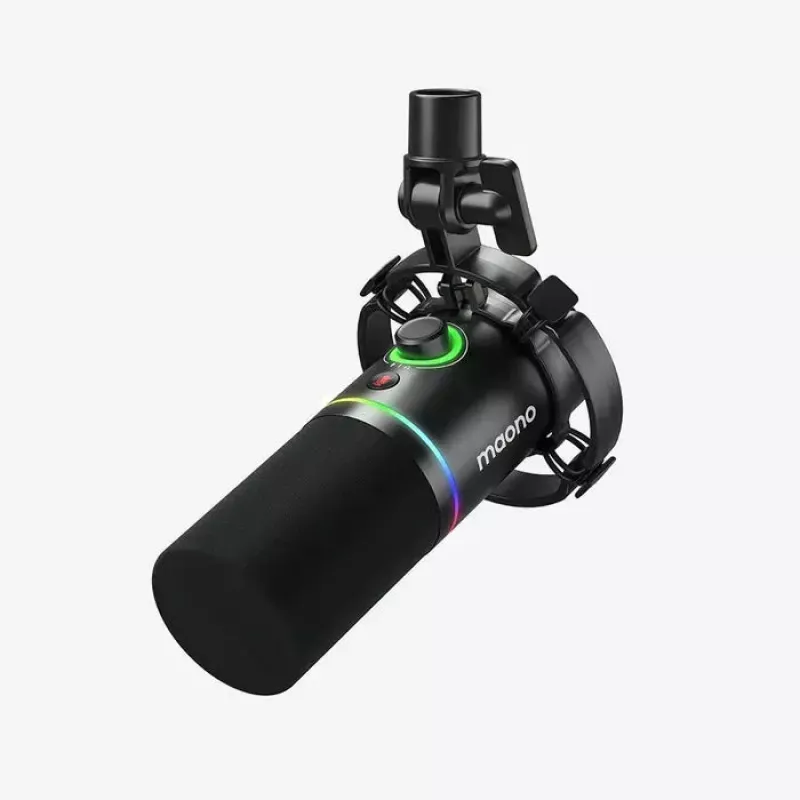 MAONO PD200X dynamische microfoon, RGB-verlichting, metaal, zwart