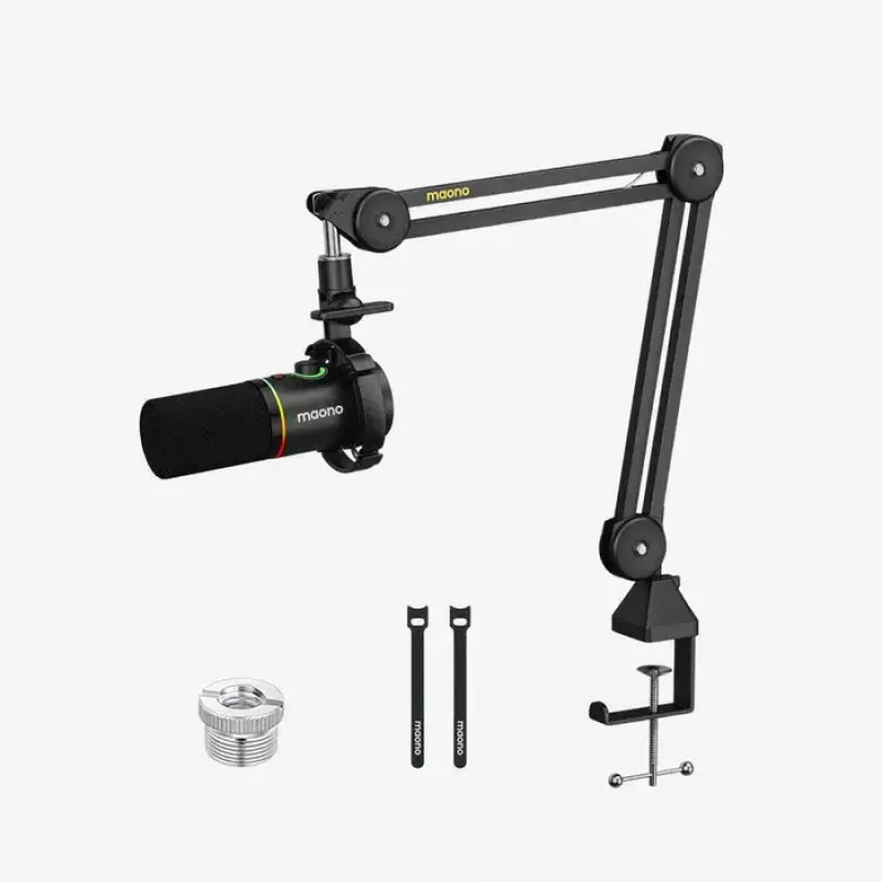 MAONO PD200X dynamische microfoon, RGB-verlichting, metaal, zwart