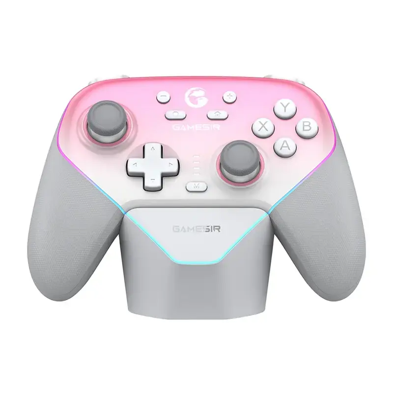 Draadloze controller GameSir SuperNova T4n Pro roze — Bluetooth, ergonomisch handheld-ontwerp